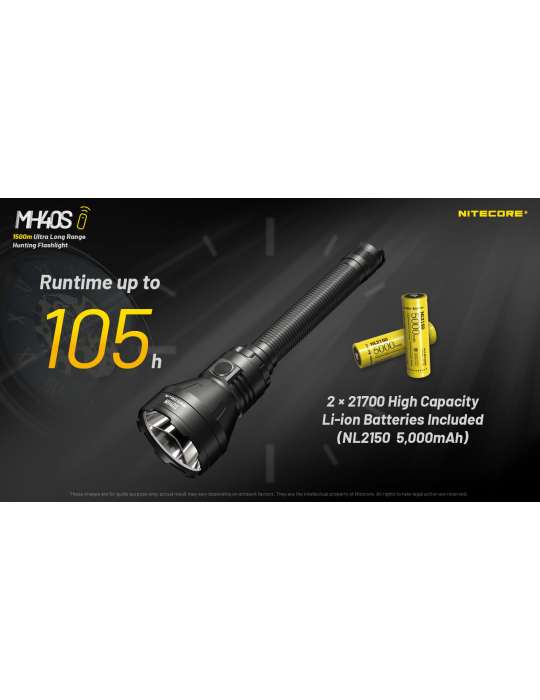 MH40S long range flashlight 1500m 1500LM rechargeable