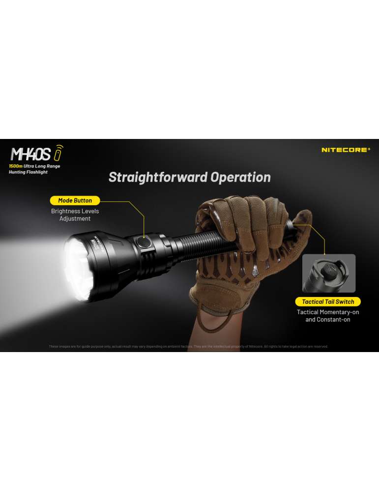 MH40S long range flashlight 1500m 1500LM rechargeable