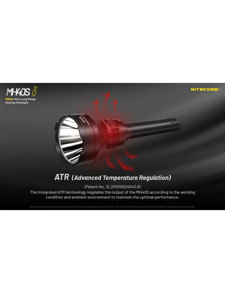 MH40S lampe longue portée 1500m 1500LM rechargeable