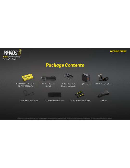 MH40S long range flashlight 1500m 1500LM rechargeable