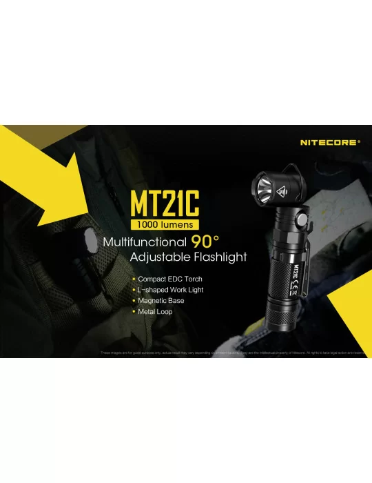 MT21C magnetische zaklamp kantelkop 1000LM–NITECORE BELUX