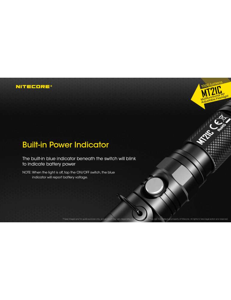 MT21C magnetic flashlight tilting head 1000LM