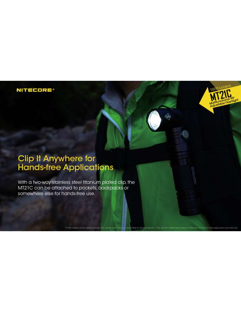MT21C magnetic flashlight tilting head 1000LM