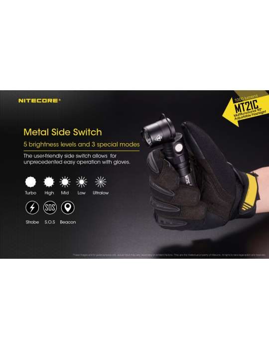 MT21C magnetic flashlight tilting head 1000LM