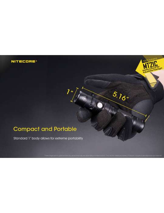 MT21C lampe de poche aimantée tête inclinable 1000LM