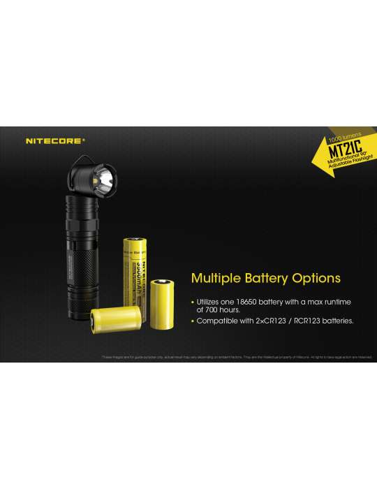 MT21C lampe de poche aimantée tête inclinable 1000LM