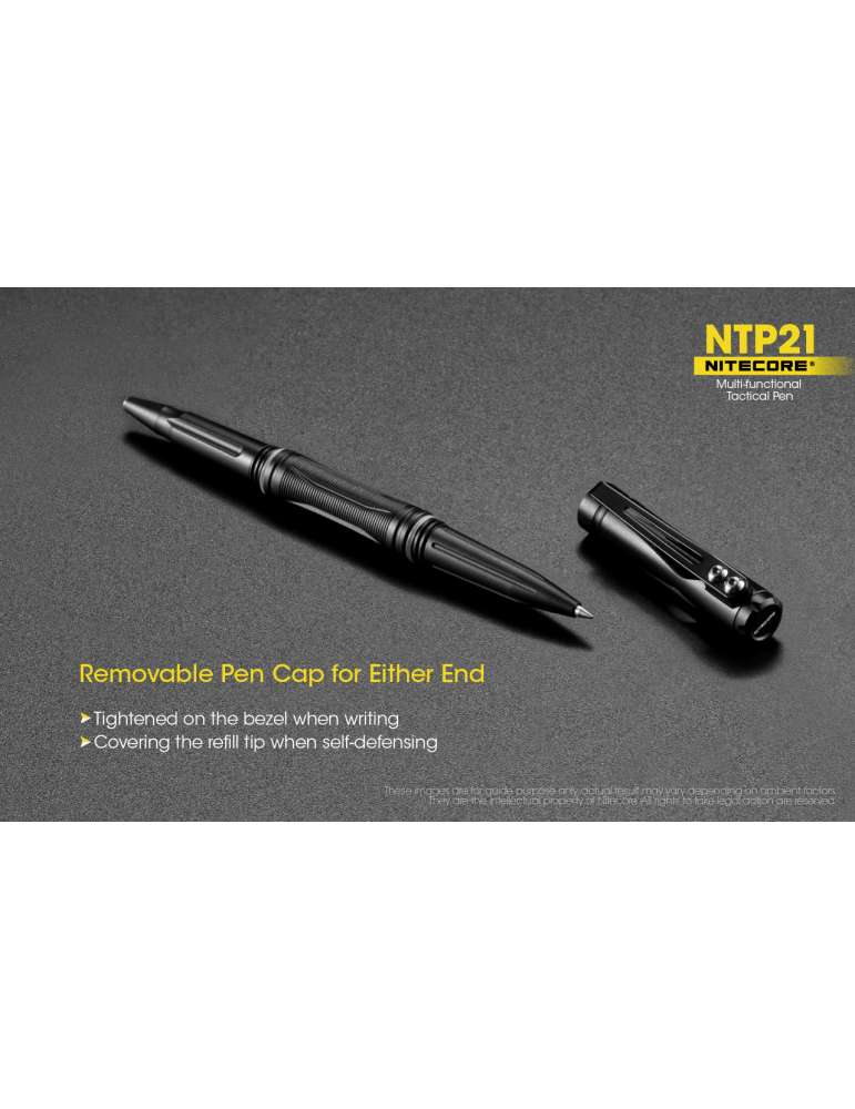 NTP21 stylo tactique aluminium noir