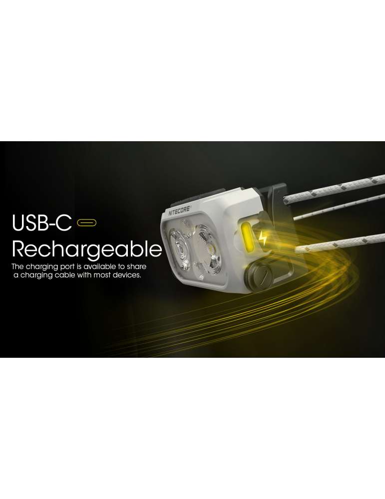 NU21 lampe frontale ultra légère 360LM (blanc)