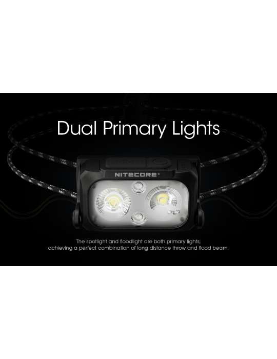 NU25UL ultra light headlamp 400LM secondary red LED