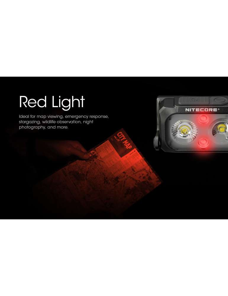 NU25UL ultra light headlamp 400LM secondary red LED