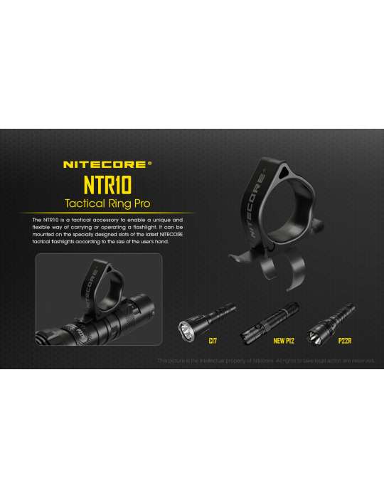 NTR10 tactical flashlight clip