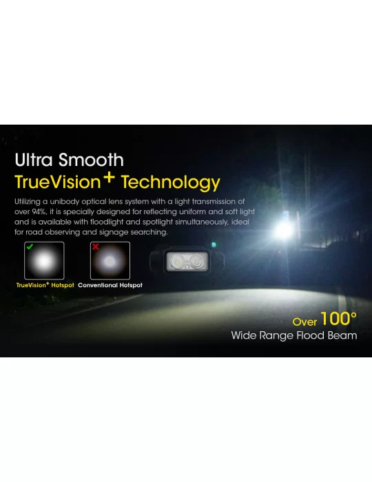 NU43 lightweight 1400LM headlamp with distance sensor–NITECORE BELUX