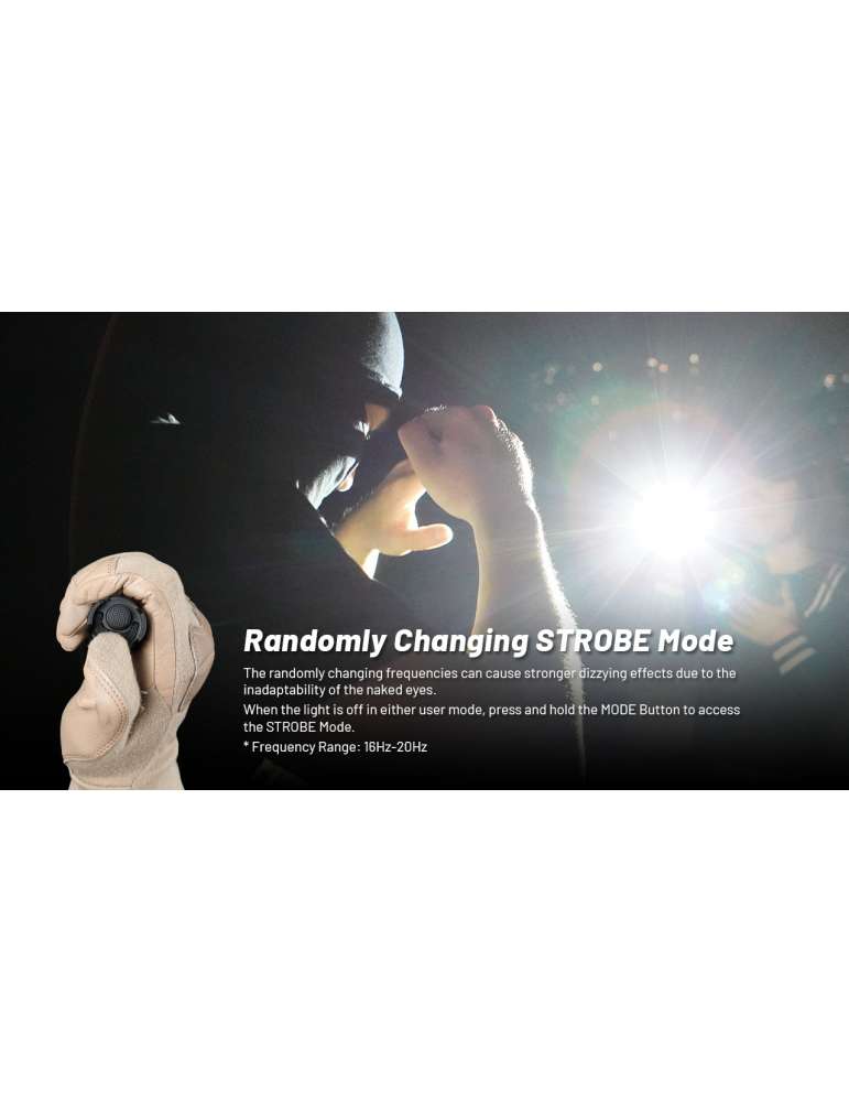 P23i lampe tactique 3000LM rechargeable strobe ready