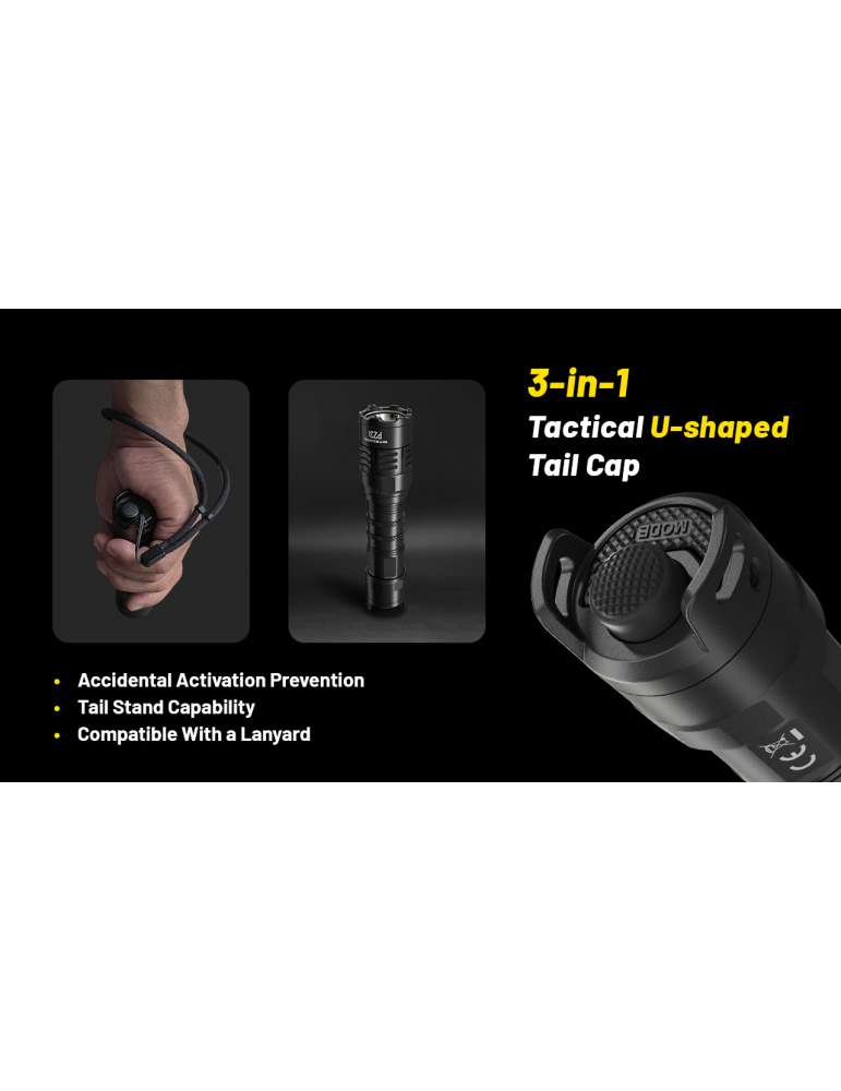 P23i tactical flashlight 3000LM rechargeable strobe ready
