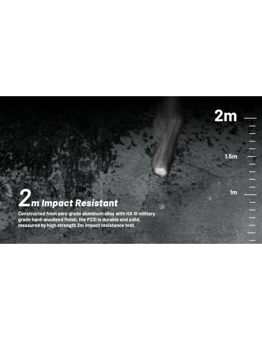 P23i tactical flashlight 3000LM rechargeable strobe ready