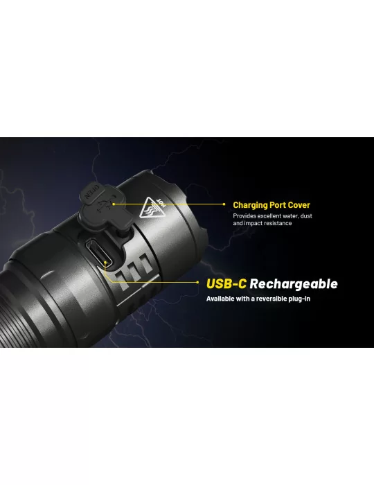 P23i tactical flashlight 3000LM rechargeable strobe ready–NITECORE BELUX