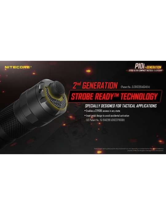 P10i lampe tactique 1800LM strobe ready