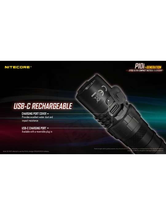 P10i tactical flashlight 1800LM strobe ready