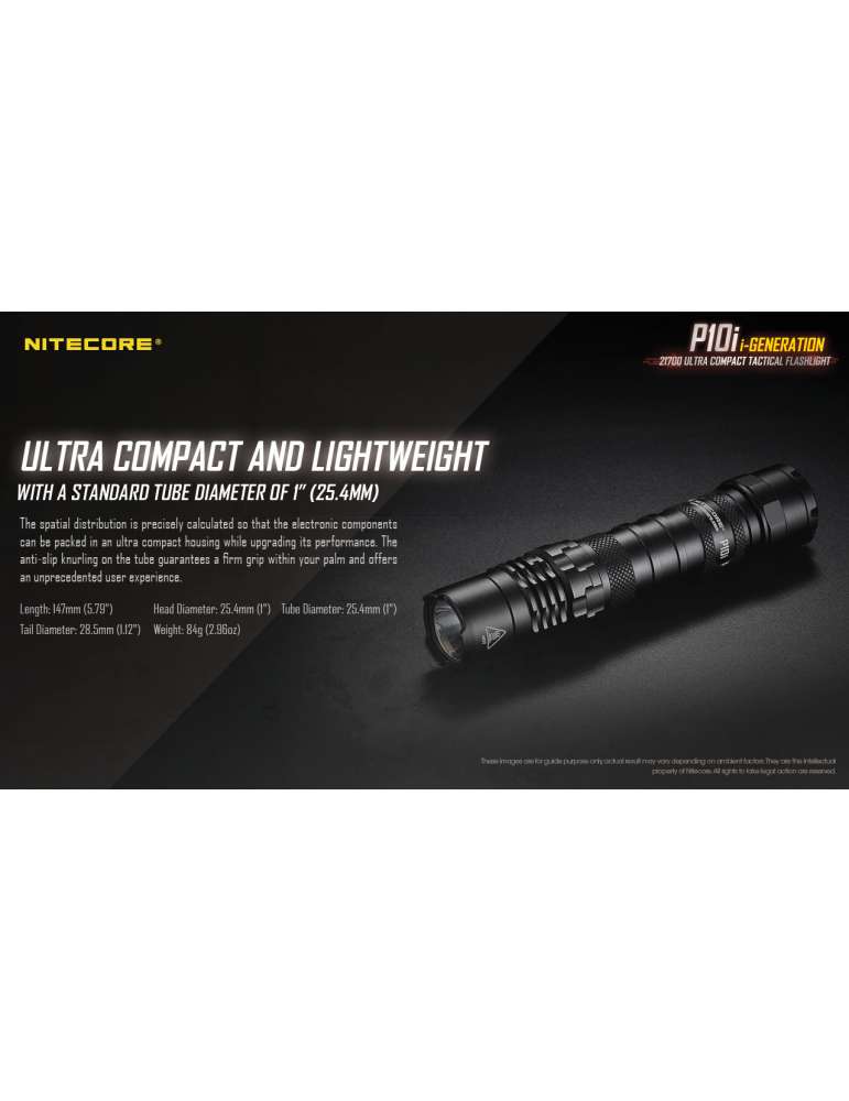P10i tactical flashlight 1800LM strobe ready