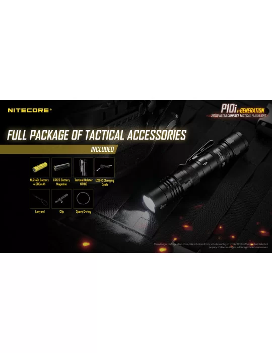 P10i tactical flashlight 1800LM strobe ready–NITECORE BELUX