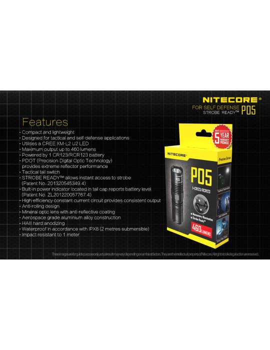 P05 mini lampe self defense 460LM