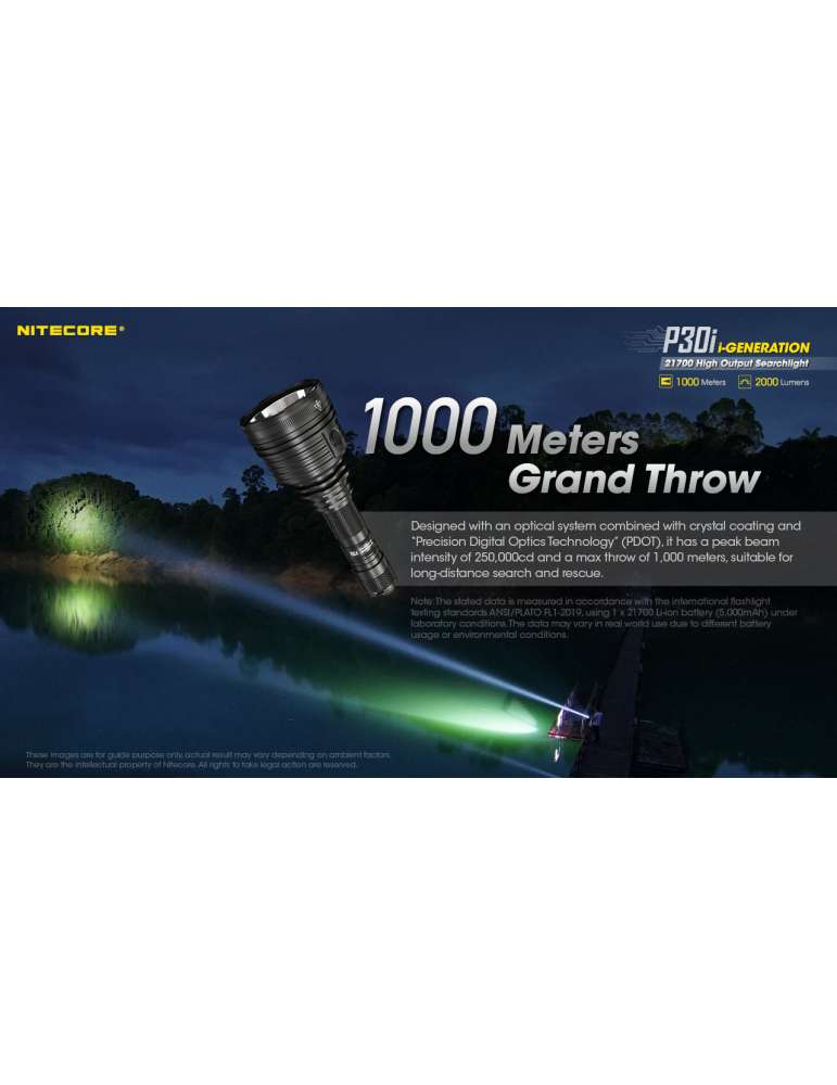 P30i langeafstandszoeklicht 1000m 2000LM