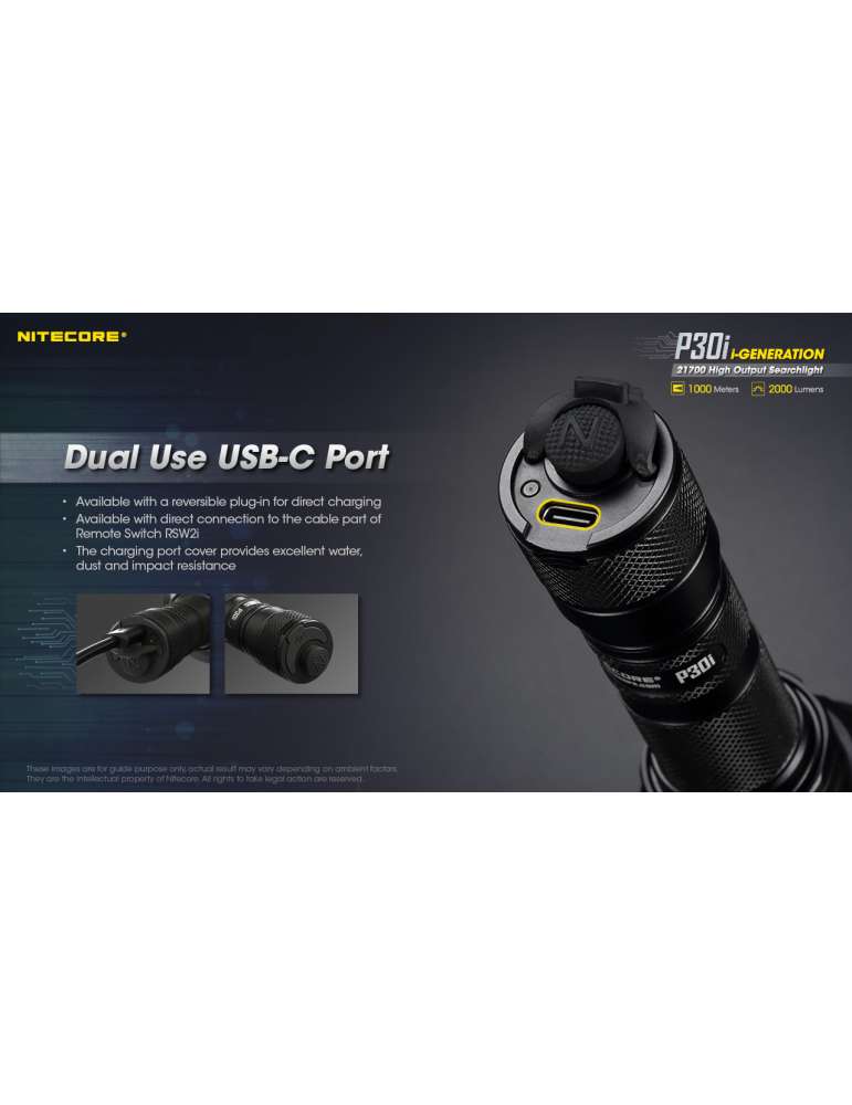 P30i langeafstandszoeklicht 1000m 2000LM