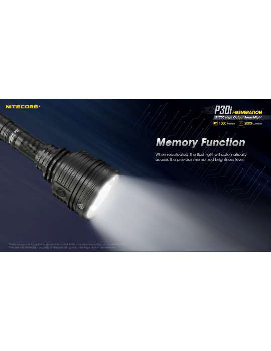 P30i lampe de recherche longue portée 1000m 2000LM