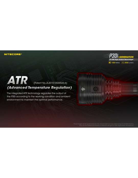 P30i lampe de recherche longue portée 1000m 2000LM