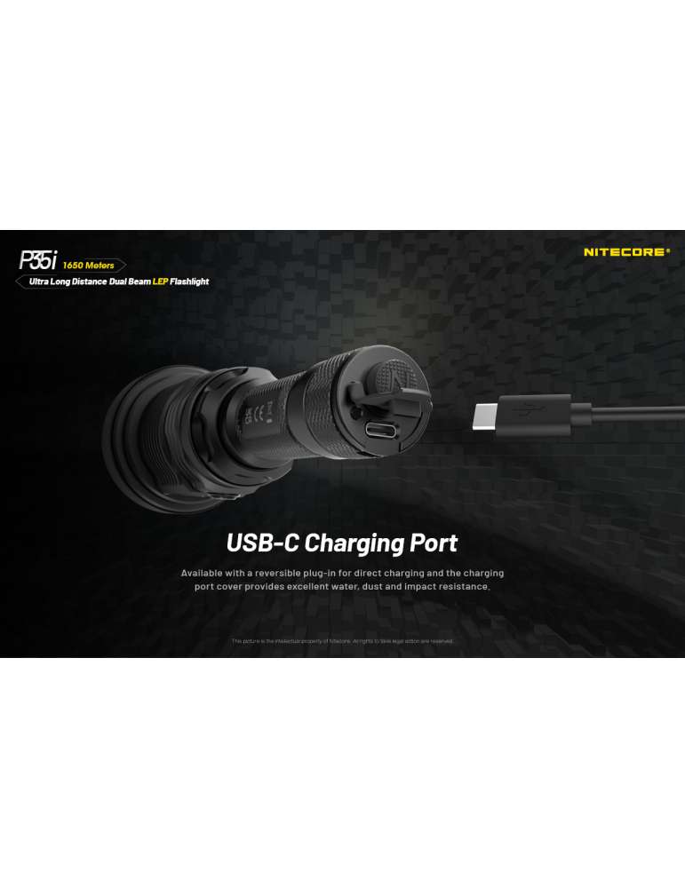 P35i lampe de recherche champ large 3000LM 1650m