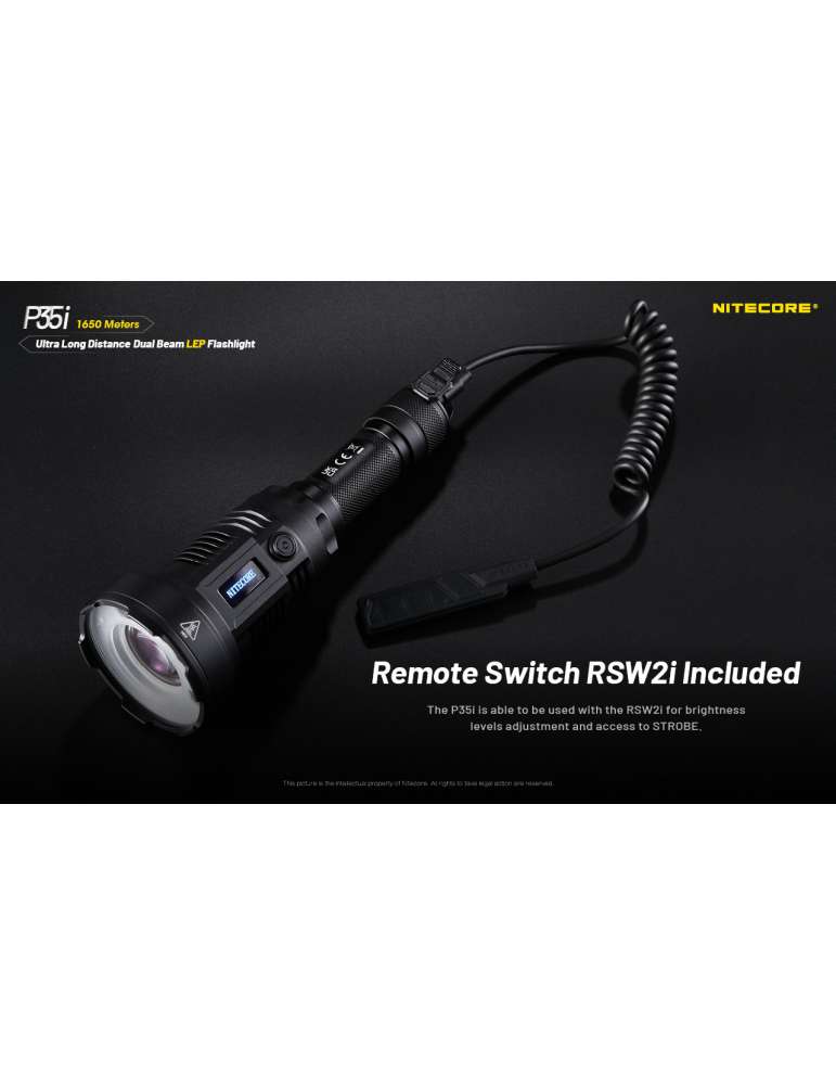 P35i lampe de recherche champ large 3000LM 1650m