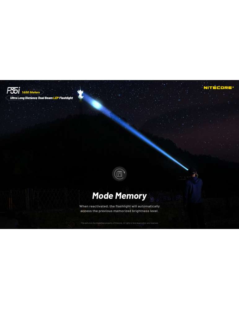 P35i lampe de recherche champ large 3000LM 1650m