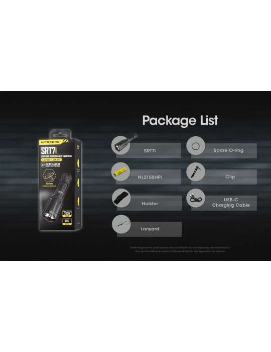 SRT7i lampe tactique longue portée dimmable 3000LM avec strobe