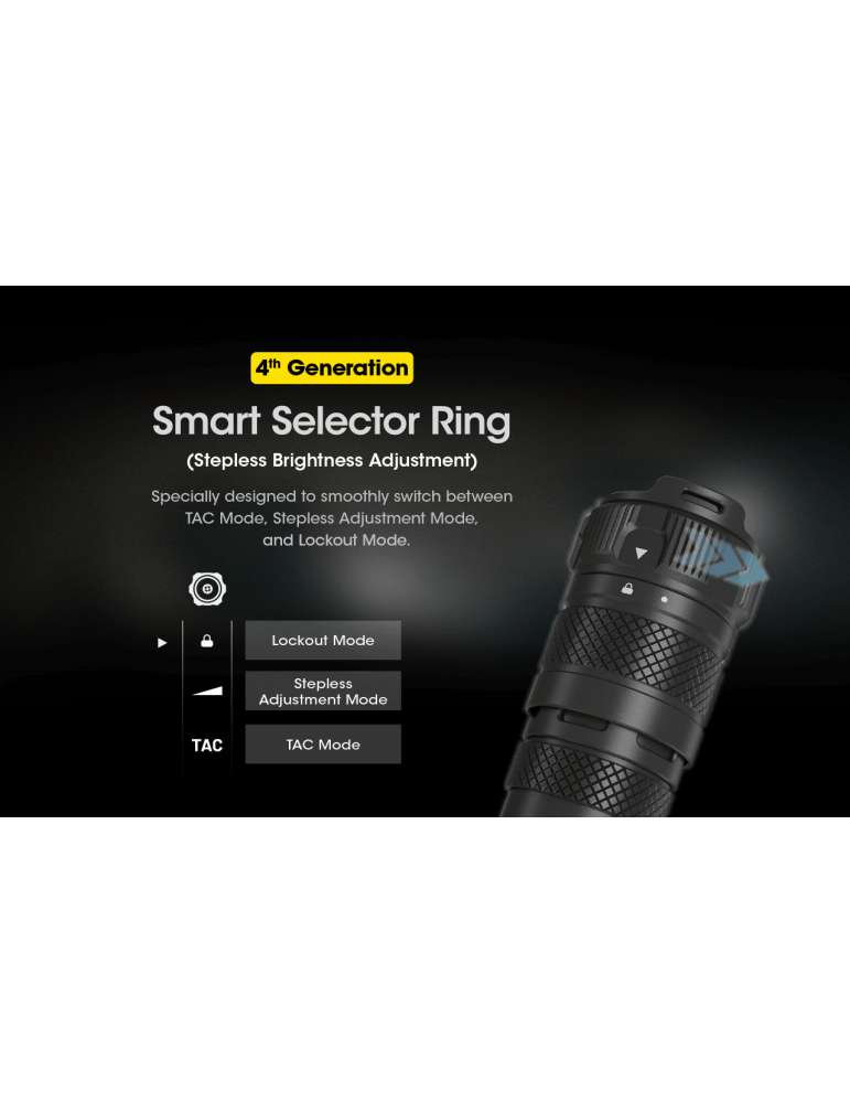 SRT7i dimmable tactical flashlight 3000LM with strobe