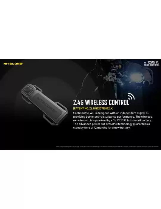 RSW2i-WL draadloze afstandsbedieningsschakelaar–NITECORE BELUX