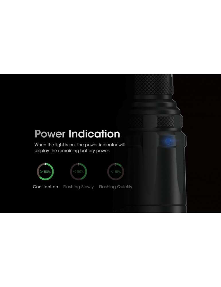 SRT7i dimmable tactical flashlight 3000LM with strobe
