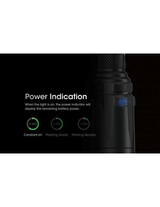 SRT7i lampe tactique longue portée dimmable 3000LM avec strobe
