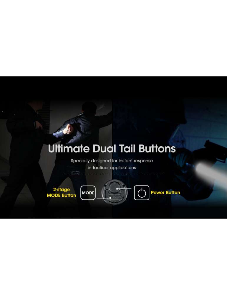 SRT7i dimmable tactical flashlight 3000LM with strobe