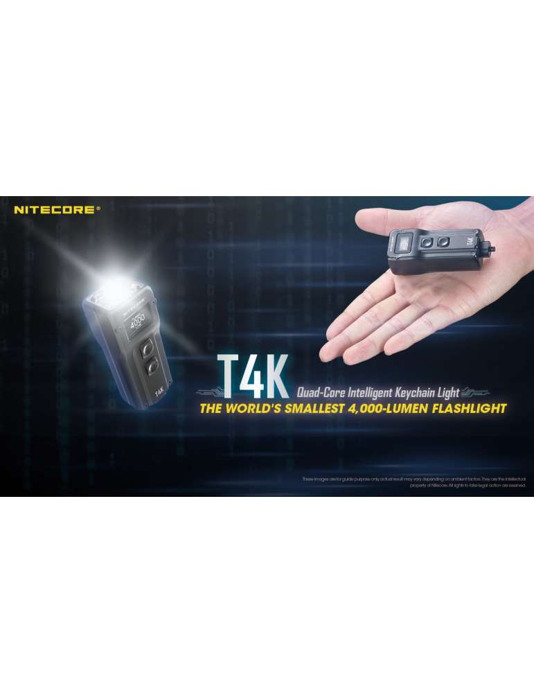 T4K mini lampe 4000LM rechargeable USB C