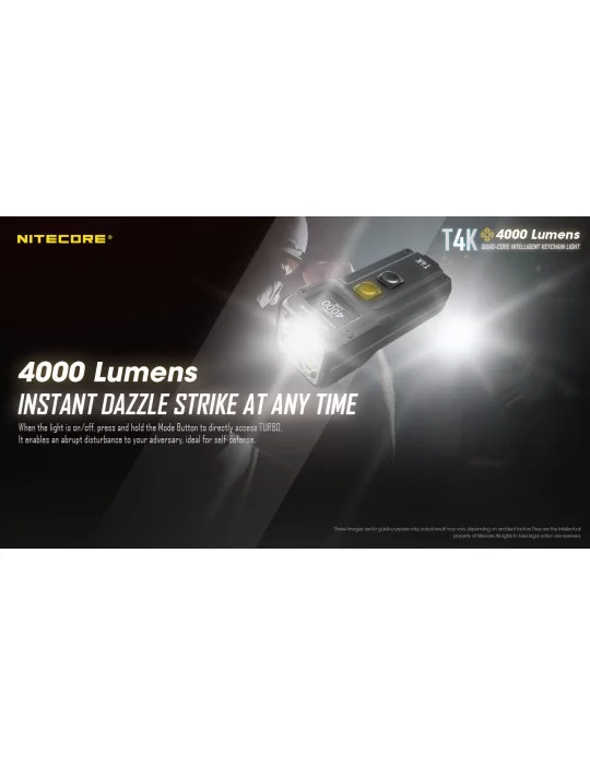 T4K mini lamp 4000LM rechargeable USB C–NITECORE BELUX