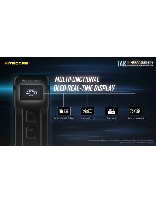 T4K mini lamp 4000LM rechargeable USB C