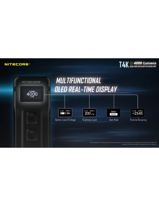 T4K minilamp 4000LM oplaadbaar USB C–NITECORE BELUX