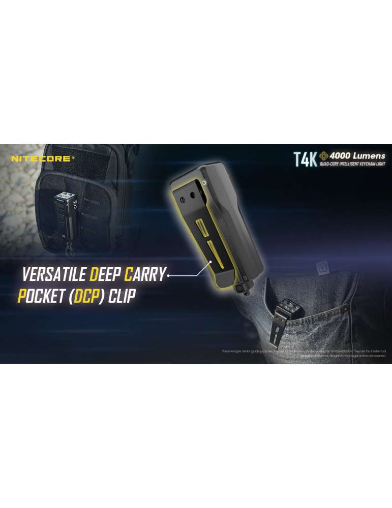 T4K mini lampe 4000LM rechargeable USB C