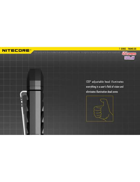 Thumb leo 45LM mini lampe lecture avec UV pour contrôle routier