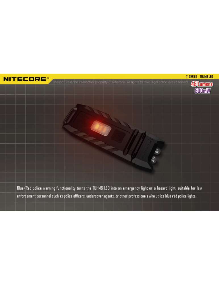 Thumb leo 45LM mini lampe lecture avec UV pour contrôle routier