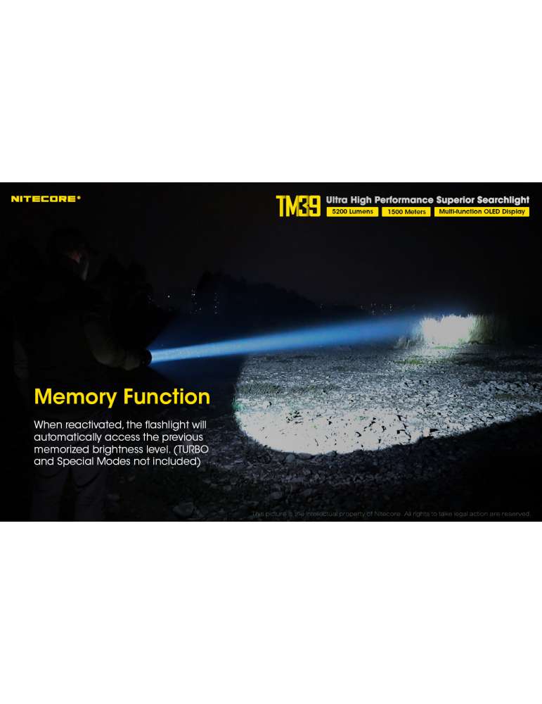 TM39 flashlight 5200LM long range 1500m tripod mount