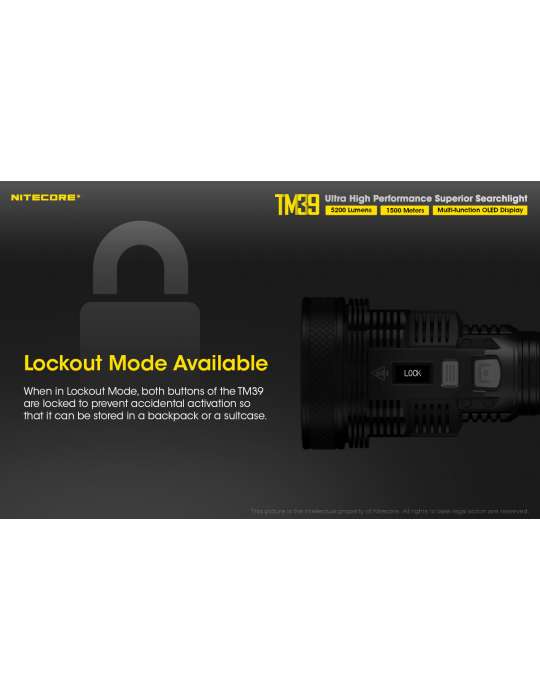 TM39 lampe torche 5200LM longue portée 1500m fixation tripod