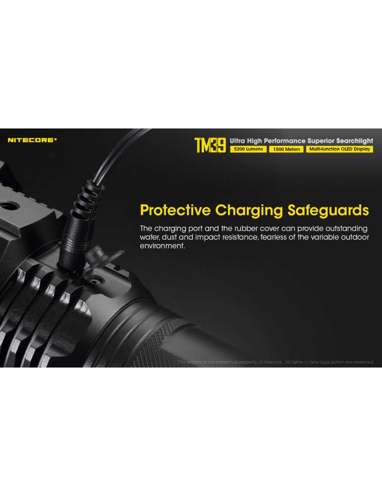TM39 flashlight 5200LM long range 1500m tripod mount