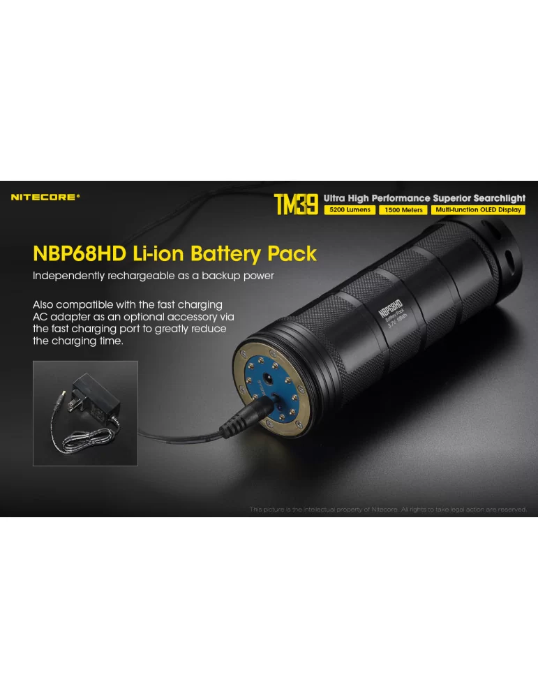 Nitecore TM39 Lite Rechargeable Searchlight