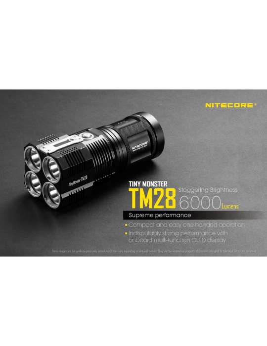 TM28 flashlight 6000LM compact long range tripod mount